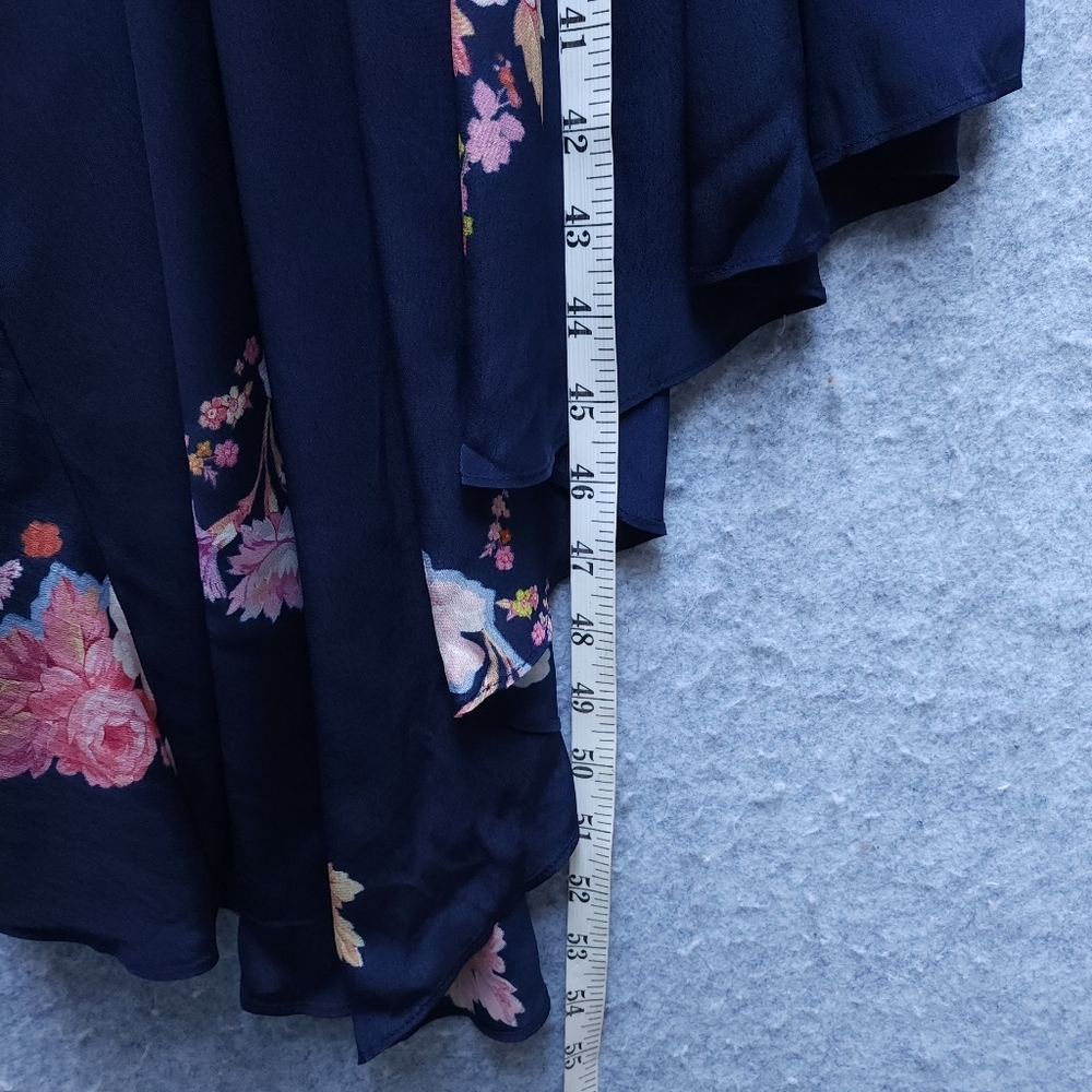 Preen Line Verna Floral Asymetrical Navy Midi Dress - Picture 13 of 13